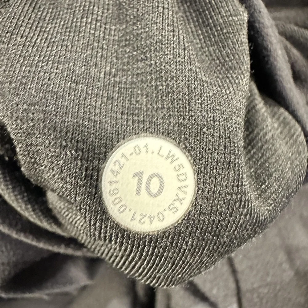 Lululemon Leggings Womens 10 Black Camo High Rise Ankle Pockets Yoga Athletic